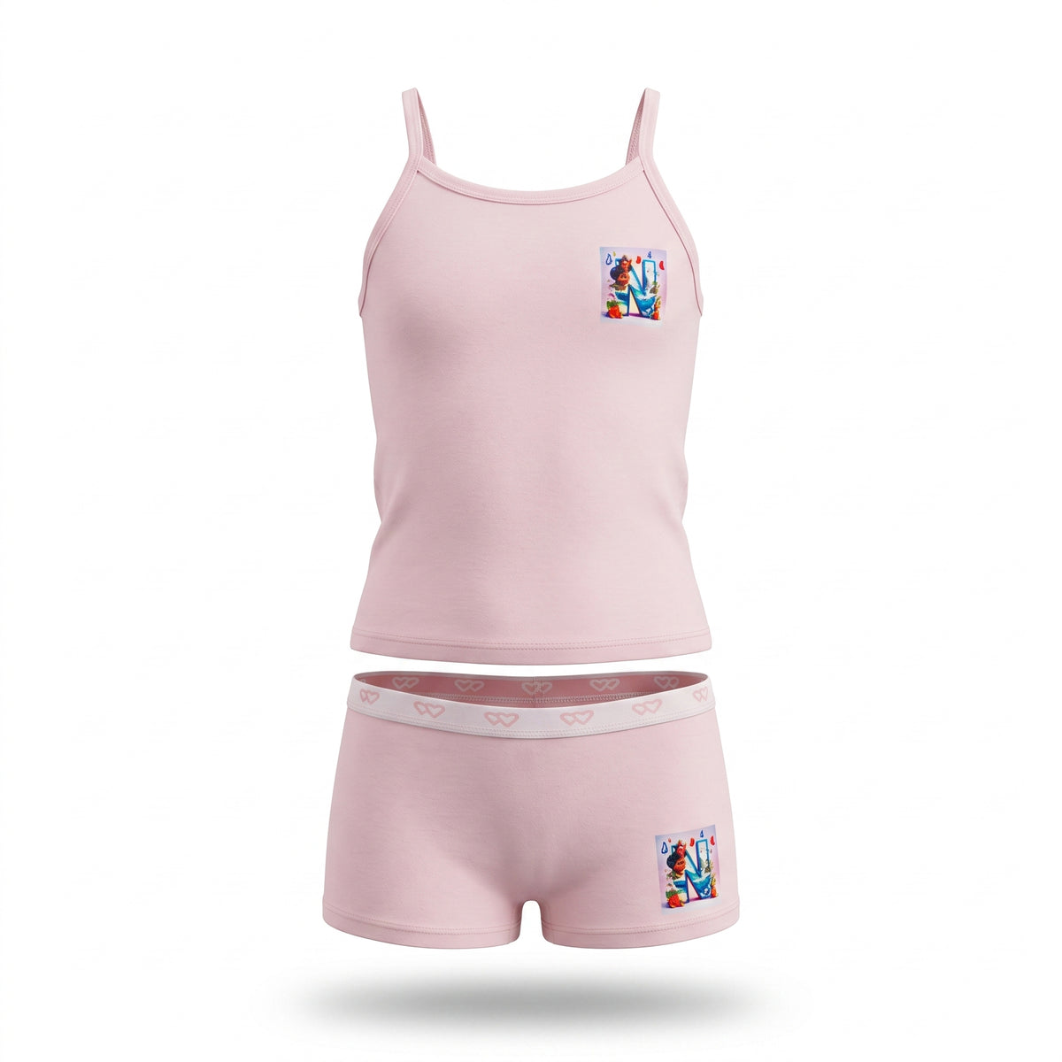 Top + Shorts Set / Soft Bra