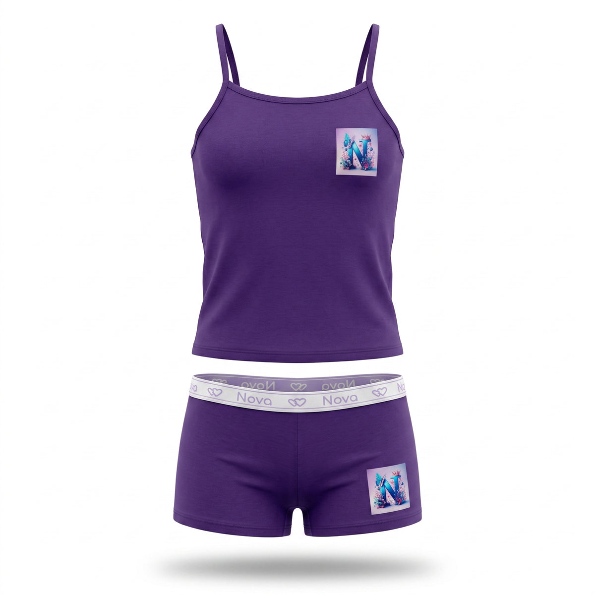 Top + Shorts Set / Soft Bra